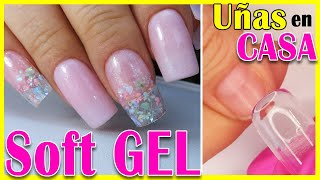 Uñas SOFT GEL Gel X con TIPS COMPLETOS ❤ Básico y Encapsulado 💜 Paso a Paso Uñas en CASA Fácil [upl. by Frederique611]