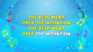 The Bear Went Over The Mountain  Sing A Long  Nursery Rhyme  KiddieOK [upl. by Noseyt]