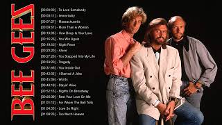 Best Songs Of Bee Gees Playlist Bee Gees Greatest Hits Full Album [upl. by Fahy781]