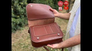 Making a Leather Messenger Bag PDF Pattern by vikingsleatherdesign [upl. by Clippard]