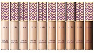 Tarte Shape Tape Concealer  Swatches  Best Full Coverage Concealer  for Medium to Fair skin tone [upl. by Eelesor214]