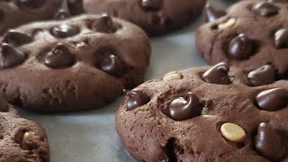 chocolate chip cookies 🍪 كوكيزcookies double chocolate shorts [upl. by Kelila136]