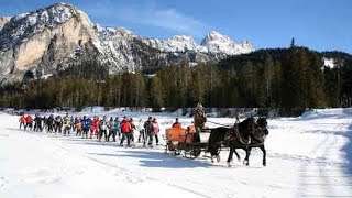 Ski route after Armentarola closed due to avalanche Italian Dolomites [upl. by Westerfield273]