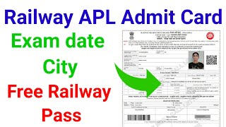 Railway ALP Admit Card download RRB APL exam date and city check 2024 [upl. by Shaper]