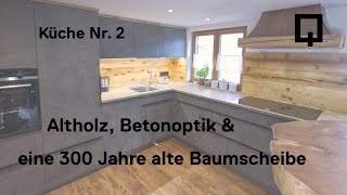 Küche selber bauen mit Altholz Betonoptik Stein und 300 Jahre alter Esche eine Traumküche [upl. by Moore954]