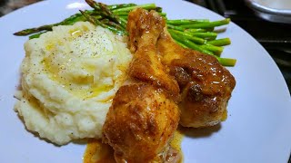 This lazy CHICKEN RECIPE makes falloffthebone drumsticks  the mashed potatoes hack I love [upl. by Mcdermott]