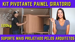 Sala de TV com Painel Giratório de Madeira para TVs com Rolamento de Esfera até 100kg [upl. by Izawa]