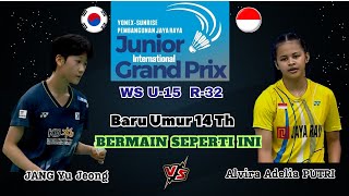 Alvira Adelia PUTRI INA vs JANG Yu Jeong KOR  WS U15 R32 Junior International Grand Prix 2024 [upl. by Enaz]