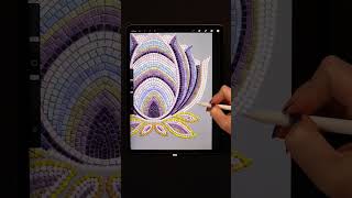 Mosaic Lotus Design in procreate [upl. by Christabel]