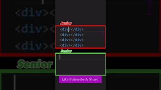 Generate div shortcut using html programming language shortsfeed viralvideo html css trending [upl. by Mallon]