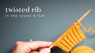 Knitting tutorial Twisted rib [upl. by Gordan]