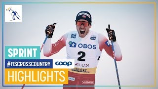 Golberg back on top of the podium  Mens Sprint  Falun  FIS Cross Country [upl. by Dream]