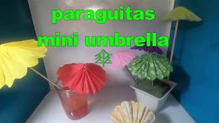 Sombrillas de papel Umbrella Decoration Mini Paraguas 紙の傘 [upl. by Dickson]