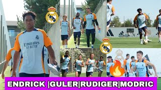 ENDRICK FIRST TRAINING WITH ARDA GULER 🔥ENDRICK Joins ModricRudiger at Rea Madrid Training Today [upl. by Azirb]