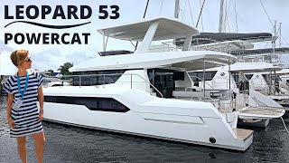 1300000 2020 LEOPARD 53 POWER CATAMARAN Yacht WALKTHROUGH amp SPECS  LIVEABOARD Cruising POWERCAT [upl. by Niltiac]