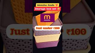 Declutter your home 🏠 meesho findsstorage box set 😄 thetalkingart ytshorts meesho [upl. by Nifled]