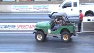 drag race cj jeep vs ford f250 powerstroke [upl. by Fortin]