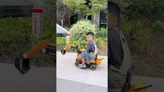 Childrens electric car Engineering vehicle toys Childrens excavator Childrens electric excava [upl. by Ettevol931]