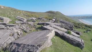 Rhossili chain home radar and coastal defence ruins [upl. by Scully]