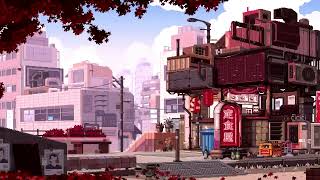 Aesthetic Japan Street Live Wallpaper  8BIT Pixel  Calm Japanese Music 1 hour [upl. by Aydiv]