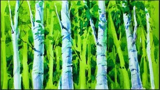 수채화 나무그리기 How to Paint Trees with Watercolor 水彩画 Aquarelle [upl. by Janina]