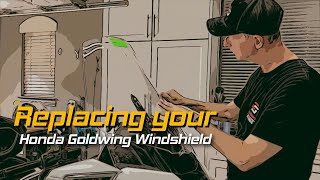 How To Replace The Windshield On A 2018 Honda Goldwing [upl. by Burnaby]