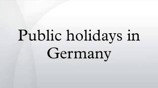 Public holidays in Germany [upl. by Verras]