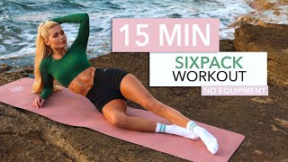 15 MIN SIXPACK WORKOUT  Medium with Beginner Alternatives  for lower upper amp side abs [upl. by Yma]