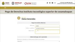 Tutorial para pago OVH  Instituto Tecnológico Superior de Cosamaloapan [upl. by Milt]