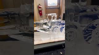 Ice Carving CAT 140M2 Grader Labor Day [upl. by Feodor173]