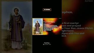 Prayer to ST STEPHEN [upl. by Eeramit]