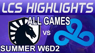 TL vs C9 ALL GAMES Highlights  LCS Summer W6D2 2024  Team Liquid vs Cloud 9 by Onivia [upl. by Nannarb]