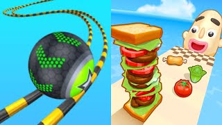 Going Balls vs Sandwich Runner  All Level Gameplay AndroidiOS  NEW MOD APK MEGA UPDATE GAMEPLAY [upl. by Enalahs633]