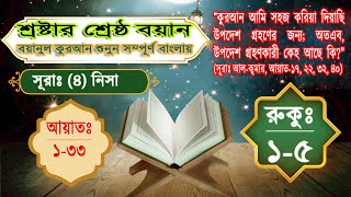 সূরা নিসা বাংলা অনুবাদ আয়াতঃ ১৩৩।Sura Nisa Bangla Onubad quranbangla suranisa qurantranslation [upl. by Virgina]