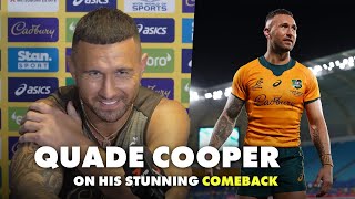 Quade Cooper speaks to the media after he masterminds Australia win over Springboks rugby [upl. by Clancy77]