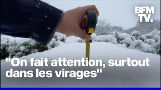 LE GRAND ANGLE  Neige et verglas la tempête Caetano traverse la France [upl. by Laikeze]