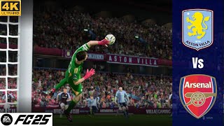 FC 25  Aston Villa Vs Arsenal  Premier League 2425  4KUHD [upl. by Mclyman]