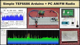 Simple TEF6686 Arduino  PC AMFM Radio Receiver [upl. by Ahselaf325]