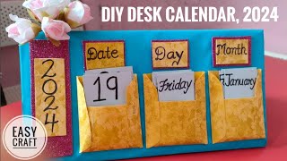 DIY calendar  handmade mini calendar  desk calendar  easy diy calendar [upl. by Ahsea]