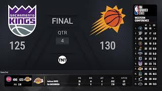 Sacramento Kings  Phoenix Suns  NBA Regular Season TNT Live Scoreboard [upl. by Reinhard]