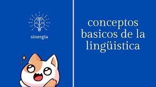 conceptos basicos de la linguistica [upl. by Alvina]