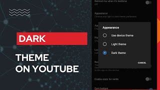 how to on dark theme in youtube [upl. by Ahsak]