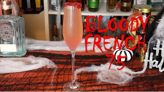 How to Make a Bloody French 75 for Halloween  Halloween Cocktail Recipes [upl. by Beall]