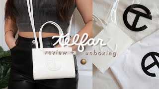 telfar small shopping bag unboxing  review  tips to buying one [upl. by Atiner]