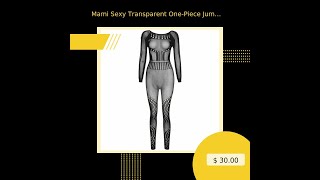 Mami Sexy Transparent OnePiece Jumpsuits [upl. by Elisabetta337]