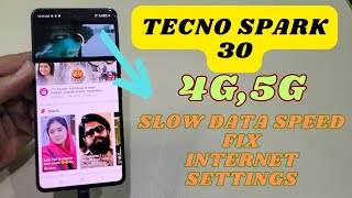 Tecno Spark 30 Daul Sim Internet Setting 4g Only Show [upl. by Vikki]