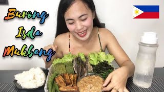 Kapampangan Burong Isda Mukbang  With Pritong Galunggong  Gulay  Adobong Baboy [upl. by Llerud545]