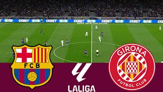 Barcelona 2 vs 4 Girona La Liga Española  Simulación de Videojuegos PES 2021 [upl. by Atiras640]