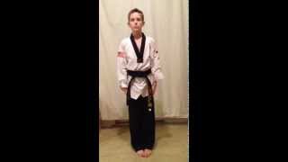 Taekwondo 10 step 2 High White Belt Poomse [upl. by Vladamir]