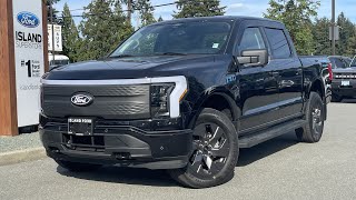 2024 Ford F150 Flash Lightning  131 kWh Ext Range Tailgate Step Nav Review  Island Ford [upl. by Eissej933]